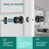 GHome 4 in 1 Smart Fingerprint Door Knob with Keypad Door Lock, Biometric Smart Door Knobs & App Control, Keyless Entry Door Lock Great for Home, Bedroom, Apartment Offices and Garages