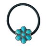 TMUSIBEN Hair Elastics & Ties for women and girls hair tie bracelet No Damage Elastics Hair Bands 3 Colors Turquoise Bohemian Concho Squash Blossom Western cowgirl accessory (turquoise)