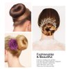 Extra Hair Donut Bun Maker for Kids, Ring Style Bun, 6PCS Chignon Hair Small Doughnut Shaper for Short and Thin Hair (Small Size, 2.5 Inch/Brown)