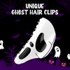 Mabor Halloween Hair Clips Ghost Face Hair Clip Funny Big Mask Goth Hair Claw Clips Ponytail Claw Clips for Women Girls Skull Hair Clips for Cosplay Costume Party Daily Wear
