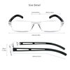 LifeArt 4 Pairs Reading Glasses, Blue Light Blocking Glasses, Computer Reading Glasses for Women and Men, Fashion Rectangle Eyewear Frame(4 Colors, 1.25 Magnification)