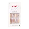 KISS Gel Fantasy Ready-to-Wear Press-On/Glue-On Nails Kit, Long Length, Style “Hard To Forget”, with 24 Mega Adhesive Tabs, Pink Gel Glue, Manicure Stick, Mini File, and 28 Fake Nails,