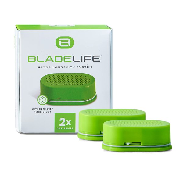 Sorbient Cartridge for BLADELIFE Razor Holder and Travel Case, Extracts Moisture to Keep Blade Dry and Sharp, Doubles Blade Life- 2 PACK