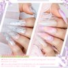 SUPWEE White Blooming Ink Nail Polish Marble Watercolor Ink Nail Painting Gel Nail Blossom Flower Nail Art Design Soak Off UV Gel Manicure DIY Nail Design At Home 10ML(0.33FL OZ)