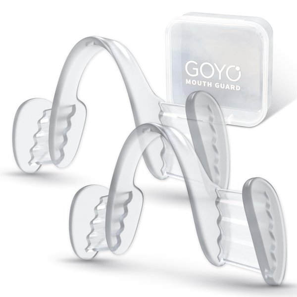 Mouth Guard for Grinding and Clenching Teeth at Night, Sleep Night Guard, Grinding Protection, Clenching Protection, Teeth Bruxism Mouth Piece with Travel Hygiene Case (2set) (1set)