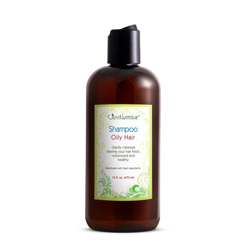 Just Nutritive Oily Hair Shampoo | Control Oily and Greasy Residue | Greasy Hair Shampoo for Men and Woman | Natural Deep Cleanser for all Hair Types 16 Fl Oz