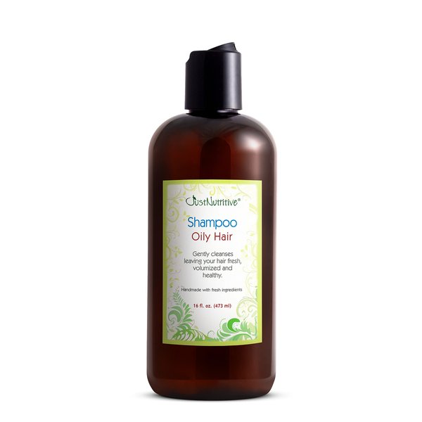 Just Nutritive Oily Hair Shampoo | Control Oily and Greasy Residue | Greasy Hair Shampoo for Men and Woman | Natural Deep Cleanser for all Hair Types 16 Fl Oz