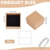 PH PandaHall 48 Pack Ring Box, 1.5x1.5x1.1 Inch Jewelry Gift Boxes Square Cardboard Jewelry Box with Foam Small Earring Packing Box for Selling Weddings Mother Birthdays Christmas Valentine Business