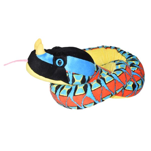 Wild Republic Snake Plush, Stuffed Animal, Plush Toy, Gifts for Kids, Rhino Viper 54"