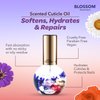 Blossom Hydrating, Moisturizing, Strengthening, Scented Cuticle Oil, Infused with Real Flowers, Made in USA, 0.5 fl. oz, Apple