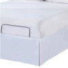 Bed Maker's Wrap-Around Microfiber Bed Skirt for Adjustable Beds, Tailored Style, 15 Inch Drop Length, King, White