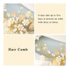 Heread Leaf Bride Wedding Hair Comb Crystal Bridal Hair Accessories Pearl Hair Piece for Women and Girls (C Gold)