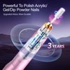 Melodly Electric Nail Drill, Professional Acrylic Nail Drill Machine for Gel, Acrylic Nails, Portable USB Electric Nail File Efile Set with Iridescent Nail Drill Bits, Manicure Pedicure Nail Tools
