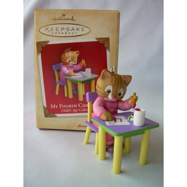 My Fourth 4th Christmas Child's Age Collection 2004 Hallmark Ornament