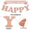 Rose Gold Happy Birthday Banner - NO DIY -Rose Gold Glitter Birthday Party Banner - Pre-Strung -Rose Gold Birthday Garland Ready to Use Rose Gold Birthday Party Decorations & Decor