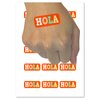 Hola Spanish Hi Hello Temporary Tattoo Water Resistant Fake Body Art Set Collection - 54 1" Tattoos (1 Sheet)