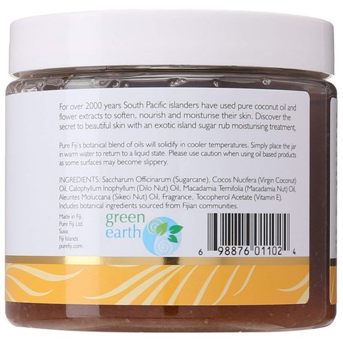 Pure Fiji Coconut Sugar Body Scrub - Body Exfoliator Scrub Natural Origin for Smooths and Softens Skin - Organic Exfoliating Sugar Scrub for Body, Pineapple, 15.5 Oz