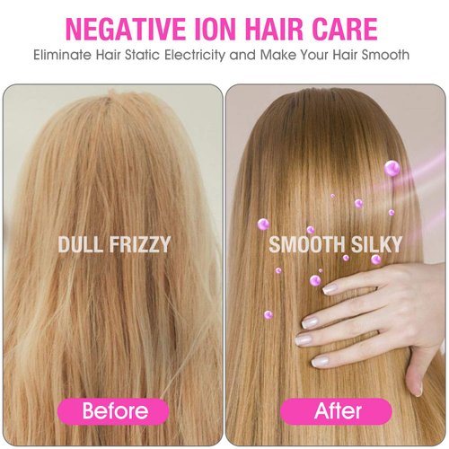 CONFU Ionic Blow Dryer 1600W, Portable Lightweight Fast Drying Negative Ion Hairdryer Blowdryer, 3 Heat Settings & Infinity Speed, with Diffuser and Concentrator Nozzle for Home & Travel