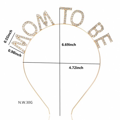 Apone Fatu Baby Shower Decoration for Girl Boy, Mom To Be Headband Tiara Crown Rose Gold Mommy To Be Baby Shower Favors Gifts Party Decorations (Silver)