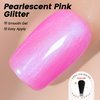 YTD Likomey Gel Nail Polish,15ml Pearlescent Pink Glitter Soak Off UV Nail Gel Varnish,Shimmer Shiny Sparkly Salon Home DIY Manicure