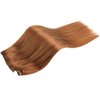 Full Shine 18 Inch Genius Weft Hair Extensions Human Hair Color Copper Human Hair Weft Sew In Hair Extensions Real Human Hair Auburn Hand Tied Hair Extensions Soft Silky Straight Hair 50G