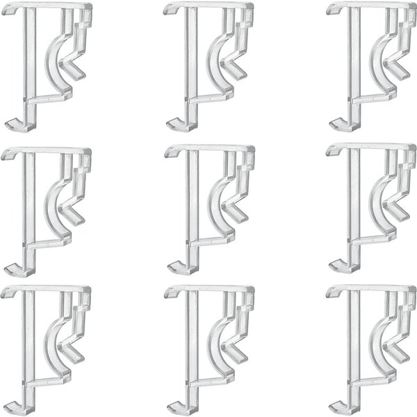 Valance Clips 10pcs 2inch Clear Plastic Hidden Retainer Holder for Window Blind Valance,Horizontal Faux & Wood Blinds Parts