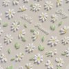 3Sheets Nail Art Stickers Flowers Butterfly 5D Daisy Little Wild Flower Nail Decals for Women Girls Adorable Salon DIY Acrylic Spring Nails Design Supplies (Flower A)