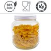 Cornucopia Brands 64oz Clear Wide-mouth Glass Jar, BPA free Food Grade w/Metal Lid (Half Gallon); 2 Quart Jar to Make Greek Yogurt/Kefir or Pickles