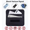 Wisdompro Faraday Bag, RFID Signal Blocking Bag Shielding Cage Pouch Wallet Case for Cell Phone Privacy Protection and Car Key FOB, Anti-Tracking, Anti-Spying Case Blocker - Black