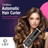 LEV Automatic Curling Iron Hair Curler | Auto Shut-Off Function for Safety | Portable & Curling Wand | Ceramic Rotating Automatic Hair Curler | USB Hair Curling Iron - Black