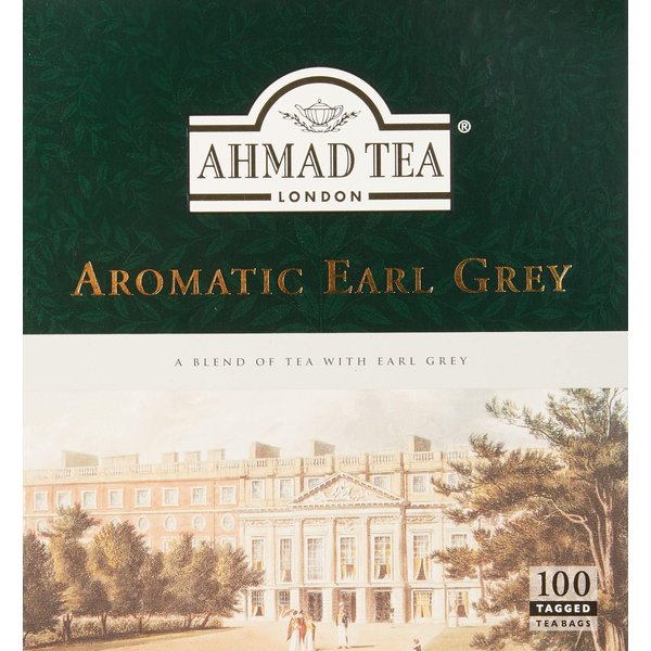 Ahmad Tea Black Tea, Earl Grey Aromatic Teabags, 100 ct - Caffeinated & Sugar-Free, Packaging May Vary