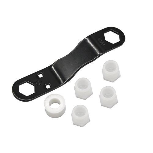 Ganivsor RV Water Heater Drain Plug & Wrench Kit, for RV Camper Water Heater Drain Plugs- Suitable for 7/8" &15/16" Drain Plugs with 4PK 1/2" NPT Replacement Plugs, 1 Roll PTFE Tape and Angled Wrench