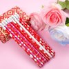 Nydotd 50Pcs Valentines Day Pencils, Valentines Wood Pencils Bulk with Erasers for Kids Party Favors Valentine's Day Exchange Gifts Goodie Bags Fillers Giveaways School Classroom Rewards Heart Pattern