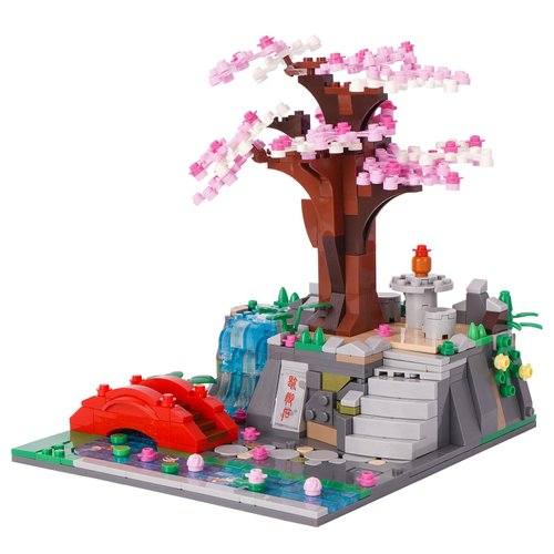Geniteen Chinese Street View Shop Building Block Set, Creative DIY Micro Building Blocks Model Architecture Construction Toy, Gift for Kids and Adults (Rest stall)