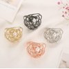 Mini Rose Flower Hair Claw Clips for Women 1.5Inch Cute Pearl Small Hair Clip | 6 Pcs Metal Black Gold Silver Lady and Girls Fine Hair Fancy Horsetail Clips