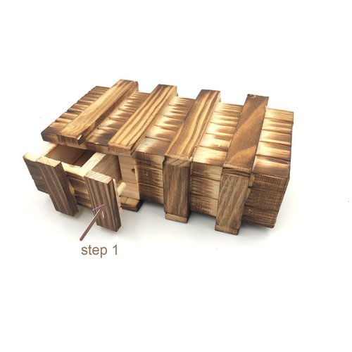 Money Holder Puzzle Box for Adults 3D Brain Teaser Wooden Puzzle Box Difficult Magic Cube Game Box with Extra Secure Secret Drawer IQ Toys