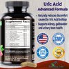 Uric Acid Advanced Formula – Kidney, Liver, Gallbladder, Urinary Tract Cleanse with Cranberry, Chanca Piedra, Tart Cherry, Milk Thistle and Bromelain 60 Capsules
