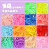 940Pcs Baby Hair Ties Set with Bow Hair Clips, Hair Accessories for Girl, Hair Rubber Bands Cotton Baby Hair Ties Elastic Hair Bands with Organizer Box, Ponytail Holders for Toddler Kids Girls