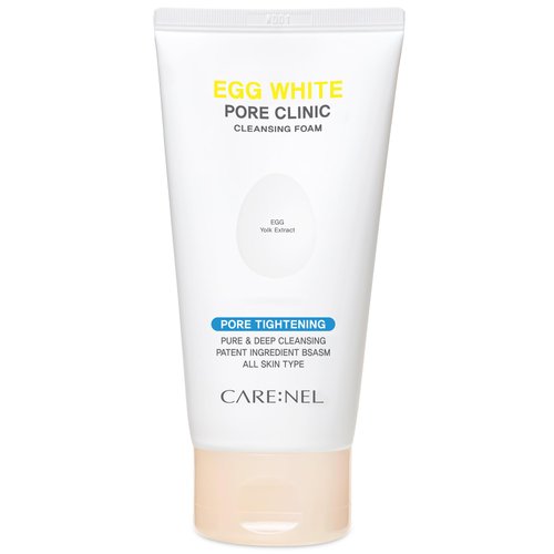 Korean Face Wash Foaming Facial Cleanser - Egg White Pore Clinic - K Beauty Skin Care Clean & Clear wipes Oil Moisturizer - Acne Cleaning Treatment for sensitive oily for Women, men
