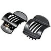 JDYYICZ Black Plastic Barrette Hairpin Clamp Hair Claw Clip 2 Pcs for Ladies