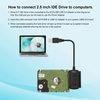 INGQI SATA/PATA/IDE to USB 2.0 Adapter Converter Cable for 2.5" 3.5" Hard Drive Disk Easy to Use and Plug & Play
