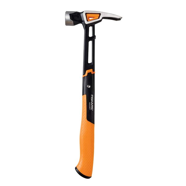 Fiskars IsoCore 22 oz Milled-Face Framing Claw Hammer, with Shock Reduction, 16 in