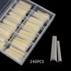 Tapered Extra Long Nail Tips, Ballerina Natural Acrylic Fake Nail Tips, Press On Nail False Nails with Box for Nail Salons and DIY Nail Art, 240PCS, 10 Sizes (Natural)