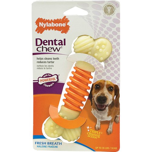 Nylabone Pro Action Dental Device Dog Chew Toy [Set of 2] Size: Medium