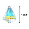 12pcs 38mm Crystal Faceted Prism Suncatcher Window Hanging AB Colored Crystals Diamond Prisms Christmas Ornament