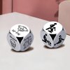 Funny Date Night Dice Anniversary Wedding Gifts for Him Her Valentines Engagement Christmas Bride Shower Gifts for Boyfriend Girlfriend Foodie Steel Dice Ideas (3PCS(Food+Time+Move))