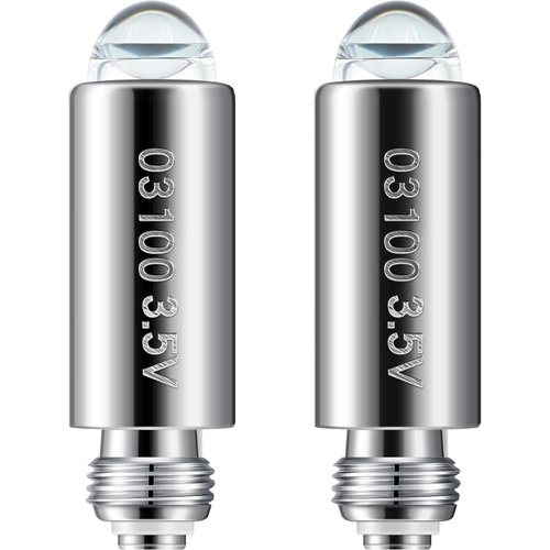 Funtery 2 Pcs Halogen Replacement Bulbs Compatible with Welch Allyn, 3.5v Lamp 06500-u Otoscope Lamp (03100-U)