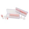 KaiLeQi Pink lip gloss tubes with wand empty bottles 3.5ml Clear Mini Refillable lip gloss containers DIY lip gloss making kit&Funnel & Rubber Stoppers (20PCS in two boxes)