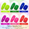 MEET ACROSS Luminous Reflective Gel Polish, Glow in Dark Gel Nail Polish, Reflective Glitter Gel Nail Polish with Nail Brush, Neon Color Shiny Disco Luminous Gel Polish for DIY Manicure Nail Art Salon