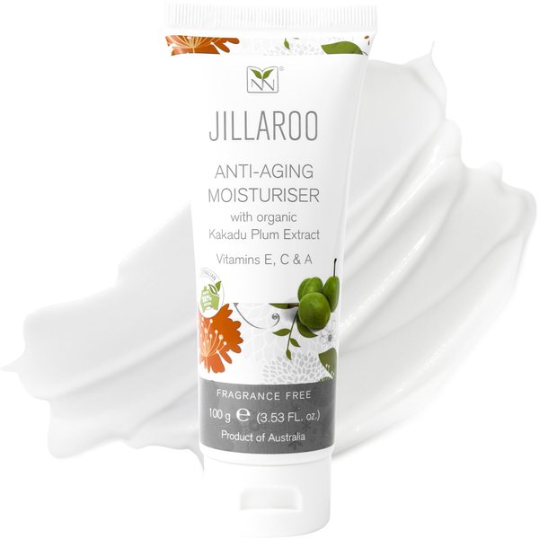 Natural Face Moisturizer - Jillaroo Natural Moisturizer for Men & Women with Kakadu Plum, Vitamin A, C, E, Minerals, & Antioxidants - 100g Face Moisturizer for Dry Skin by Y-Not Natural